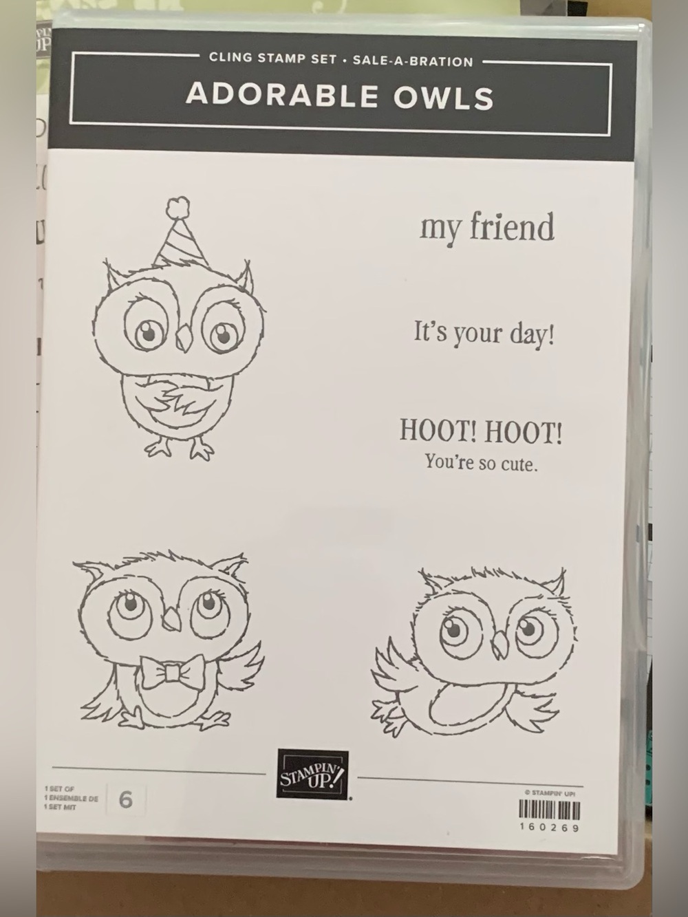 Stampin' Up! Adorable Owls Cling Stamp Set 🦉